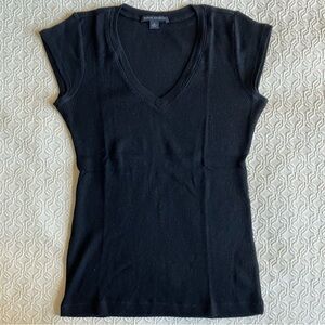 Banana Republic Wool V-neck Short Sleeve Top